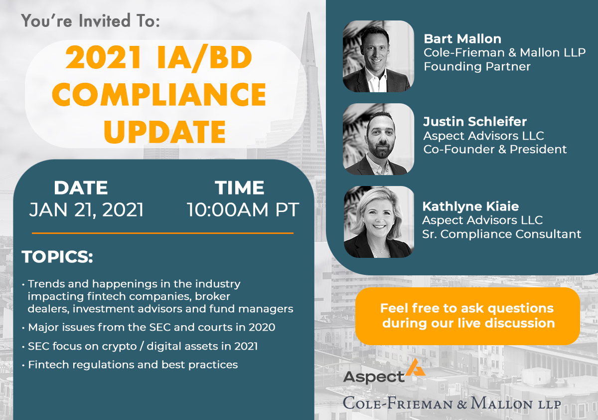 2021 IA/BD Compliance Update | Hedge Fund Law Blog